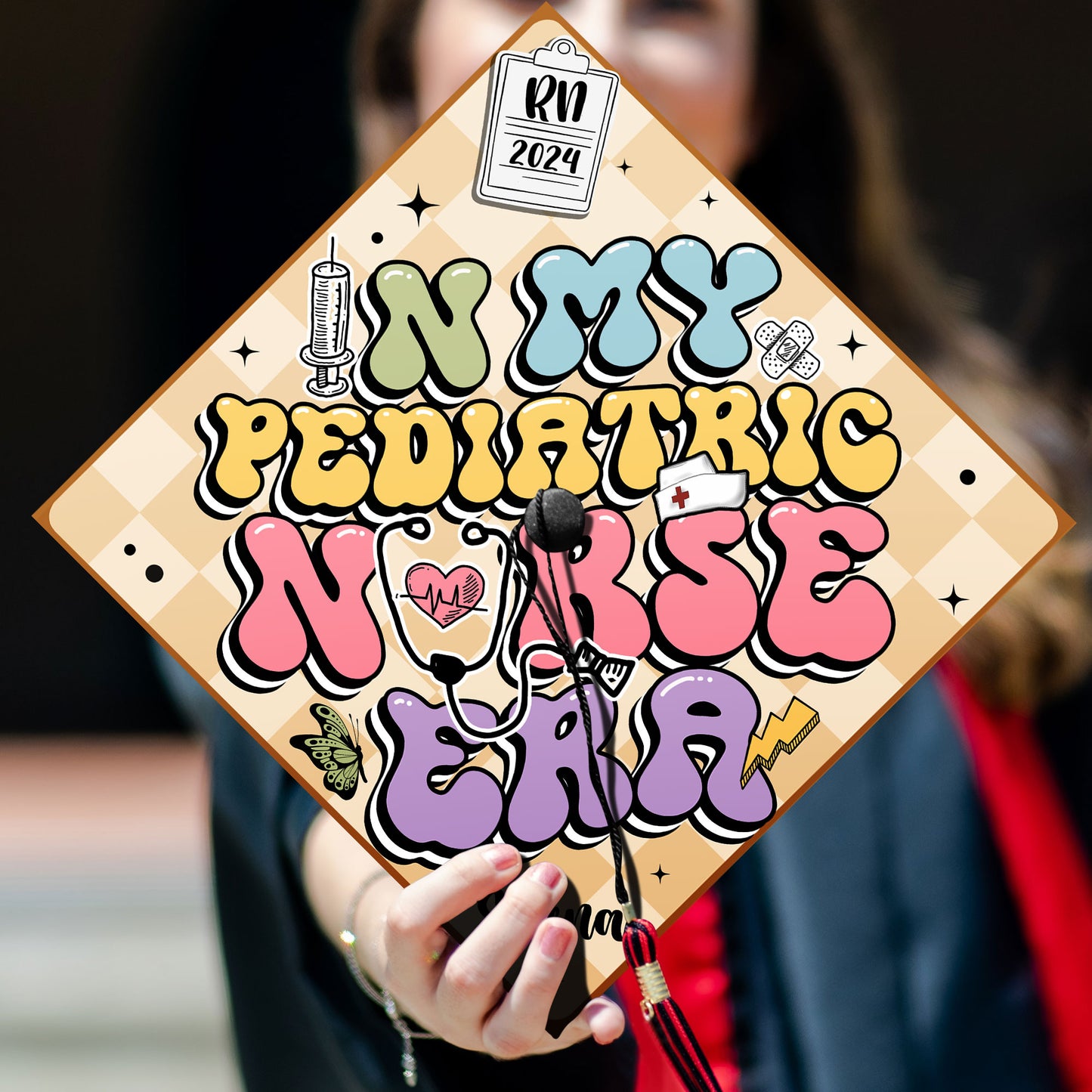 In My Pediatric Nurse Era Graduation Cap, Gift for Nurse, Class of 2024