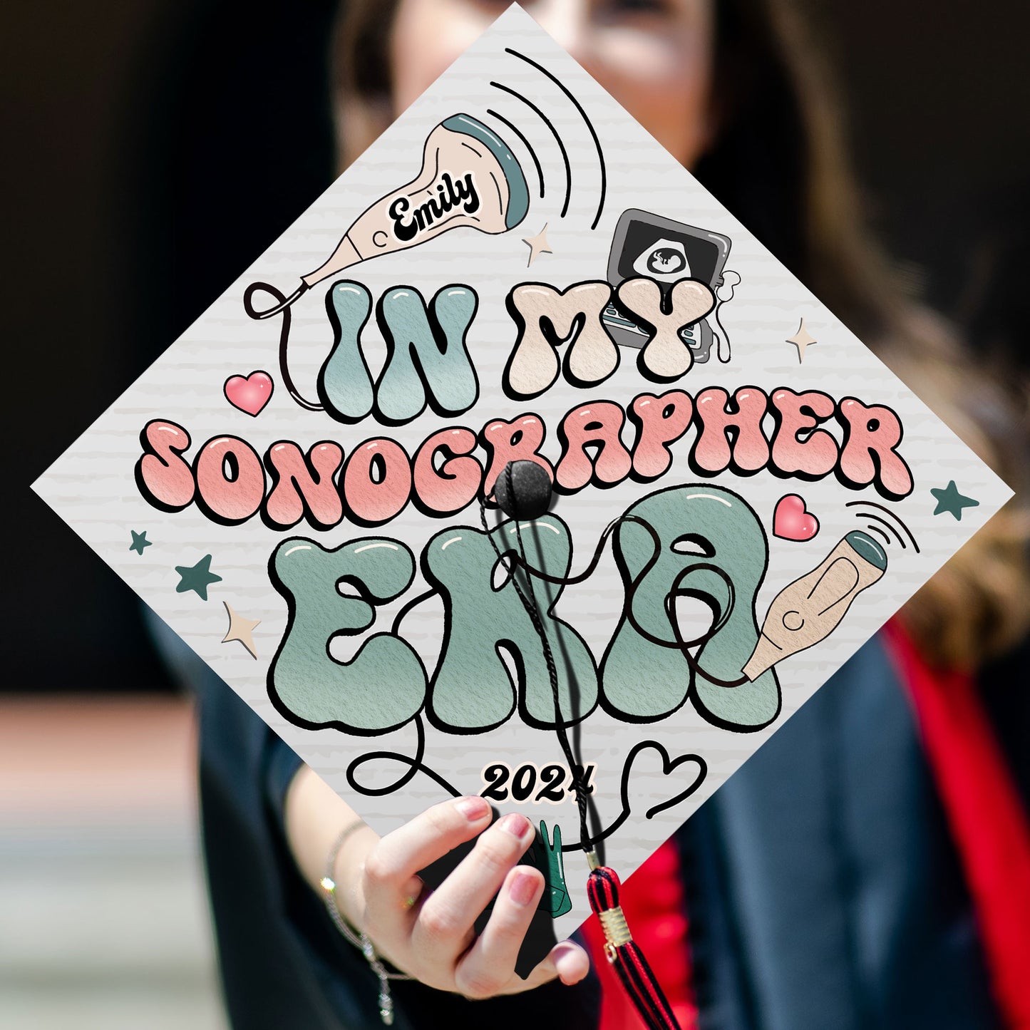In My Sonographer Era Graduation Cap, Nurse Grad Gifts, Class Of 2024