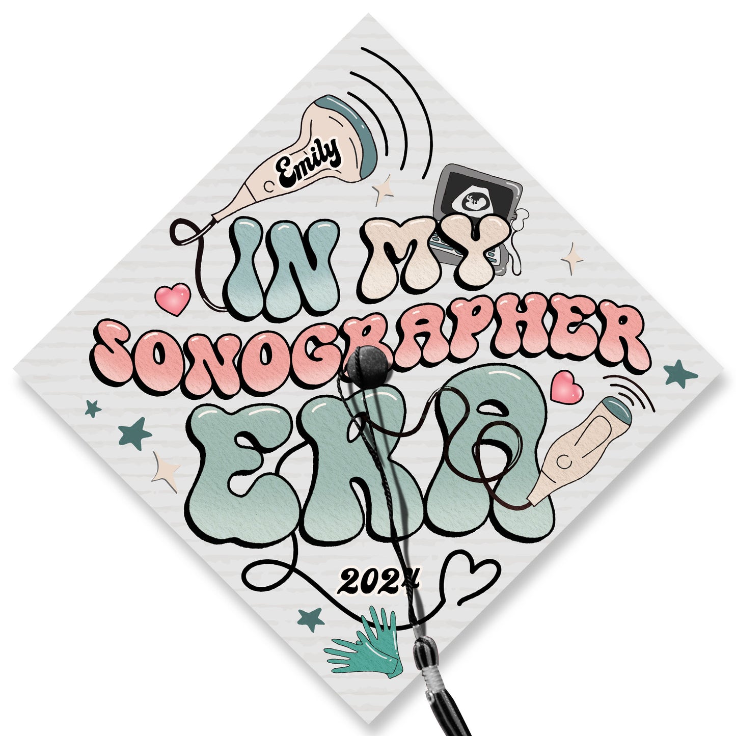 In My Sonographer Era Graduation Cap, Nurse Grad Gifts, Class Of 2024