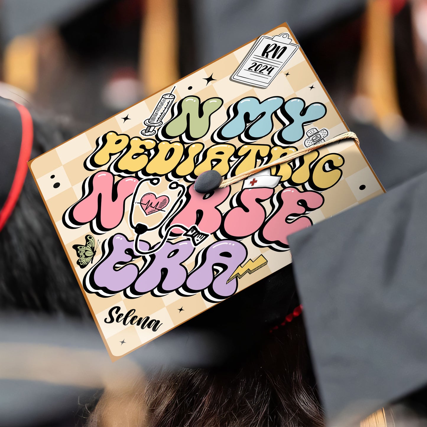 In My Pediatric Nurse Era Graduation Cap, Gift for Nurse, Class of 2024