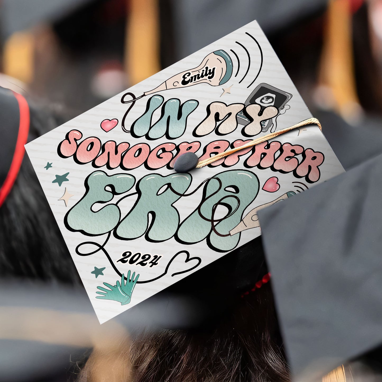 In My Sonographer Era Graduation Cap, Nurse Grad Gifts, Class Of 2024