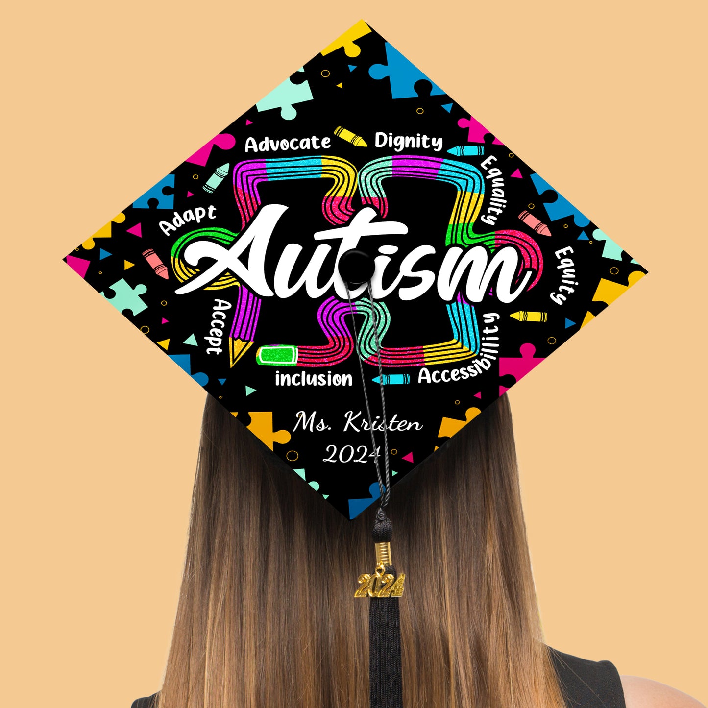 Autism Neurodiversity Graduation Cap Decoration, Gifts for Teacher, Class of 2024