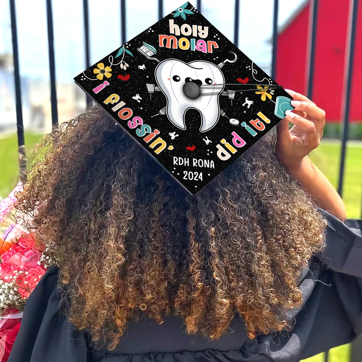 Funny Dental Hygiene Graduation Cap, Future RDH Gifts, Class Of 2024