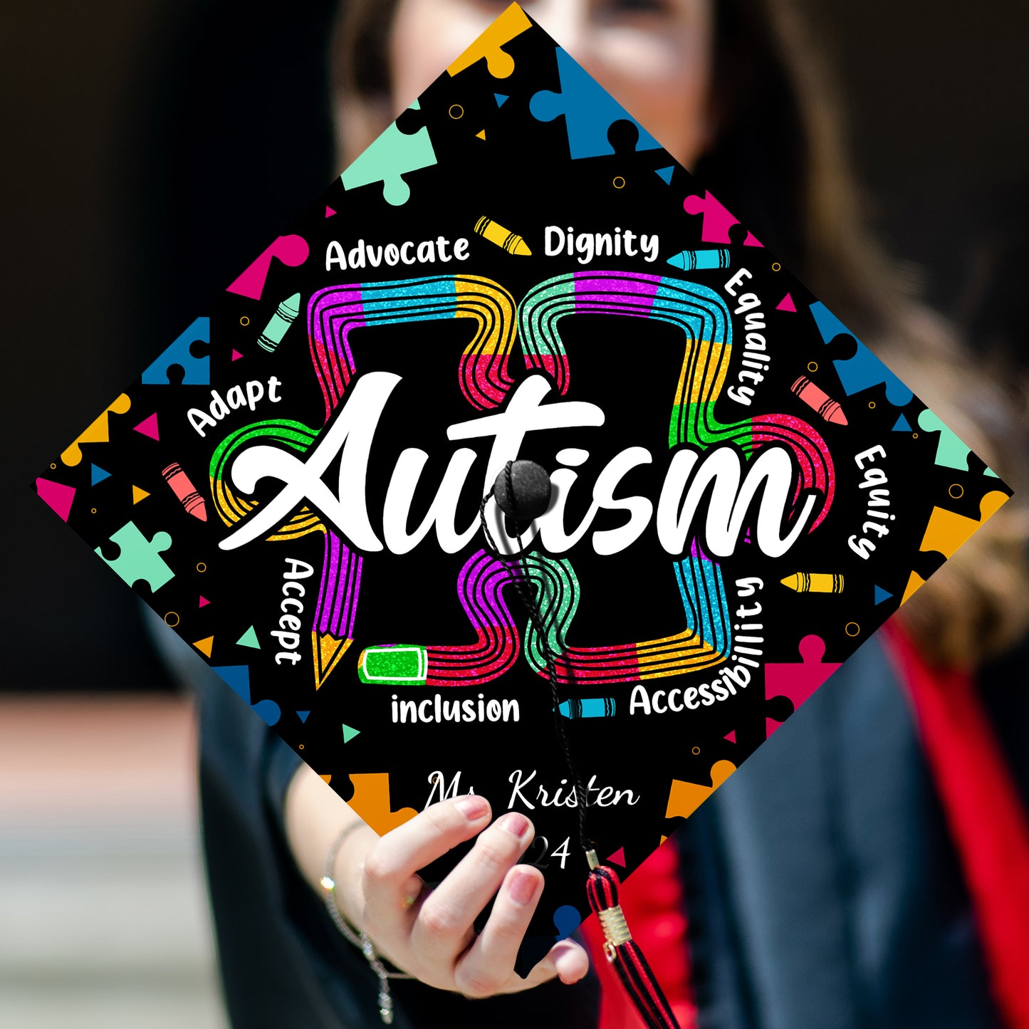 Autism Neurodiversity Graduation Cap Decoration, Gifts for Teacher, Class of 2024