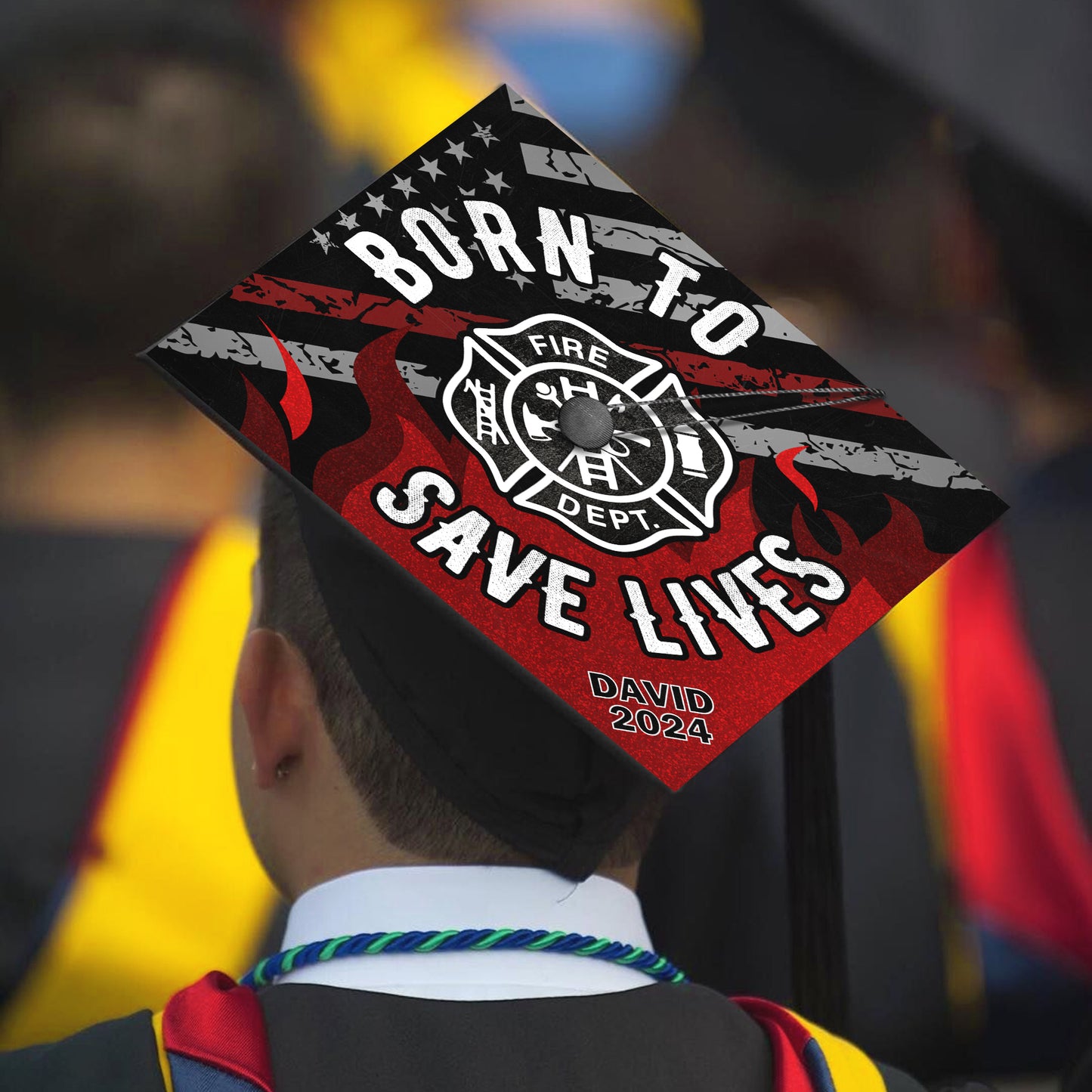 Future Firefighter Graduation Cap Topper, Custom Firefighter Grad Cap Decorations To Honor Your Big Day, Class of 2024