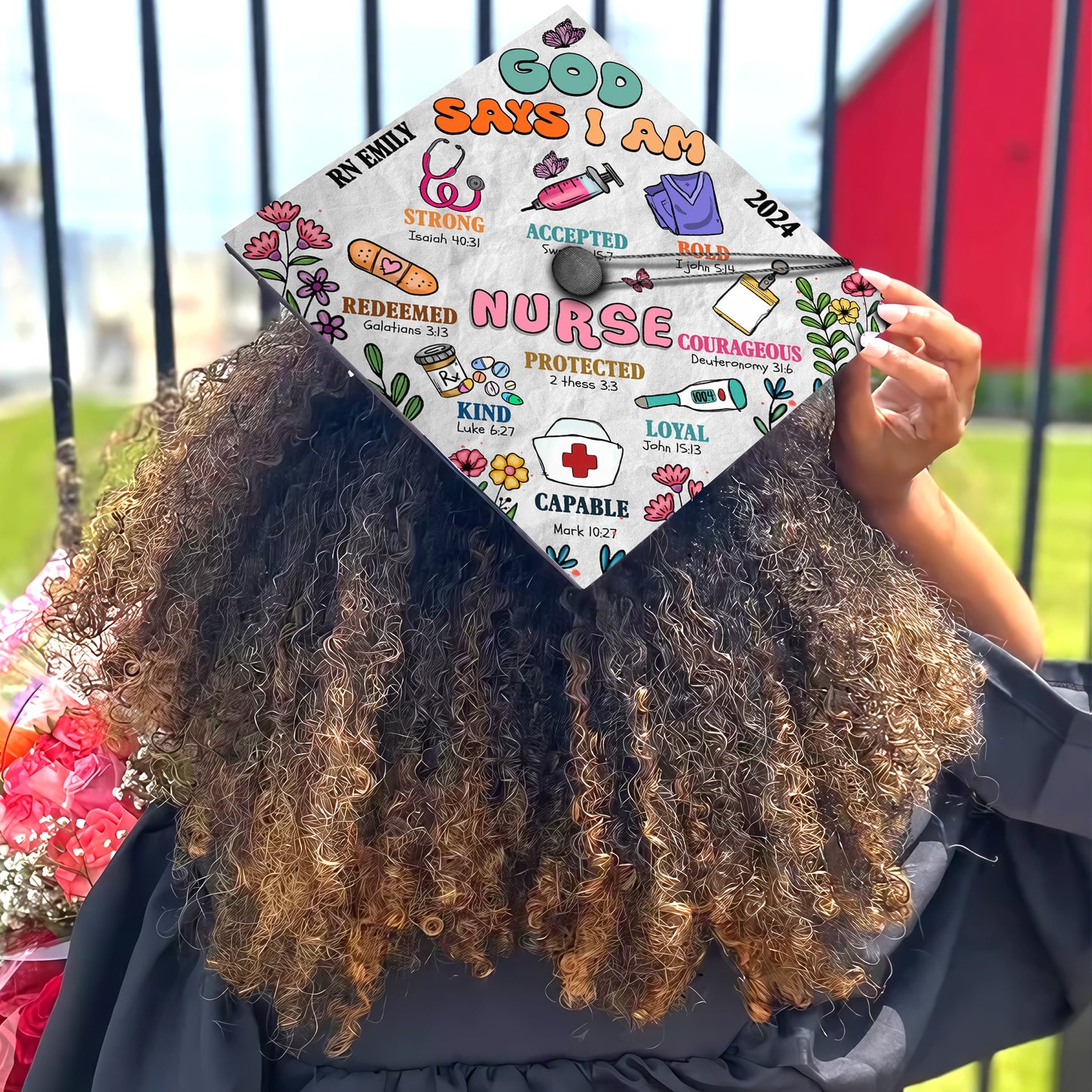 Customized RN Nurse Grad Cap Decorations, RN Nurse Gifts, Class of 2024