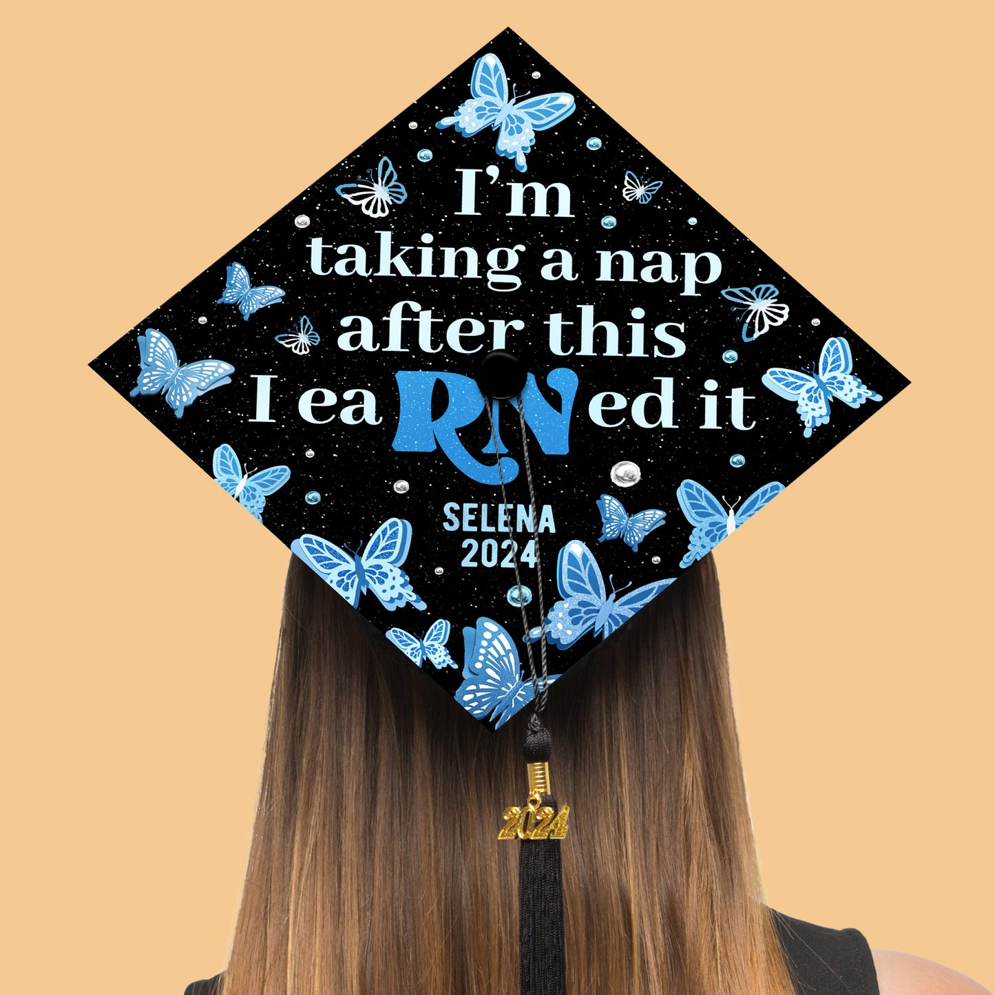 Customized Funny RN Nursing Cap Decoration, Gifts for New Nurse