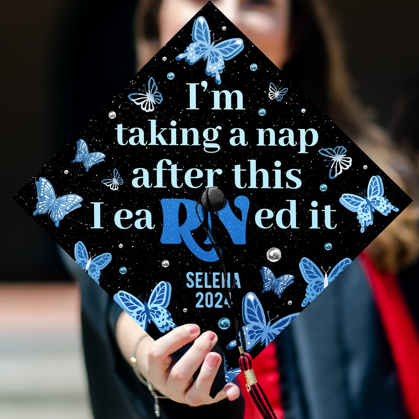 Customized Funny RN Nursing Cap Decoration, Gifts for New Nurse