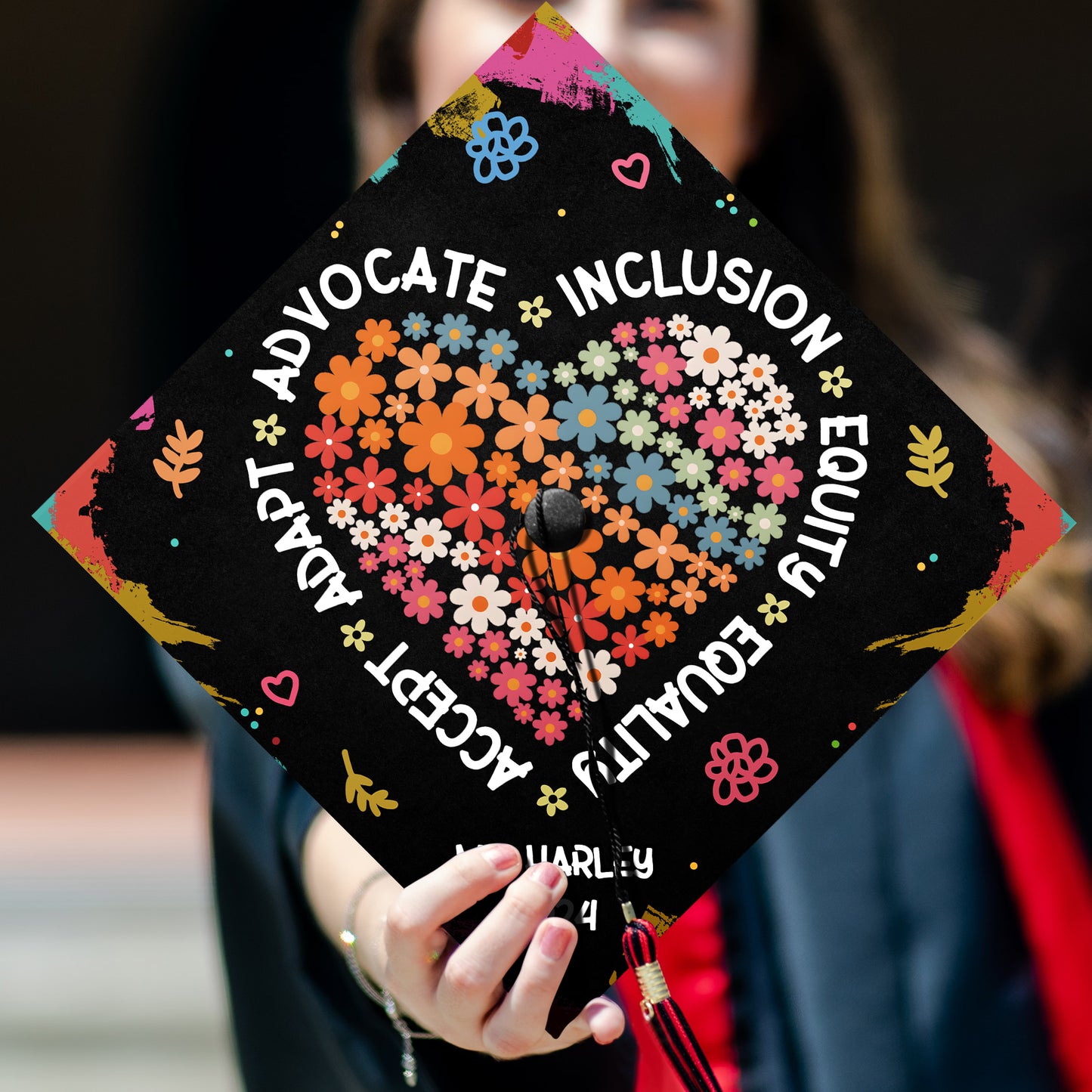Autism Awareness Graduation Cap Topper, Personalized Grad Cap Topper, Sped Teacher Gift