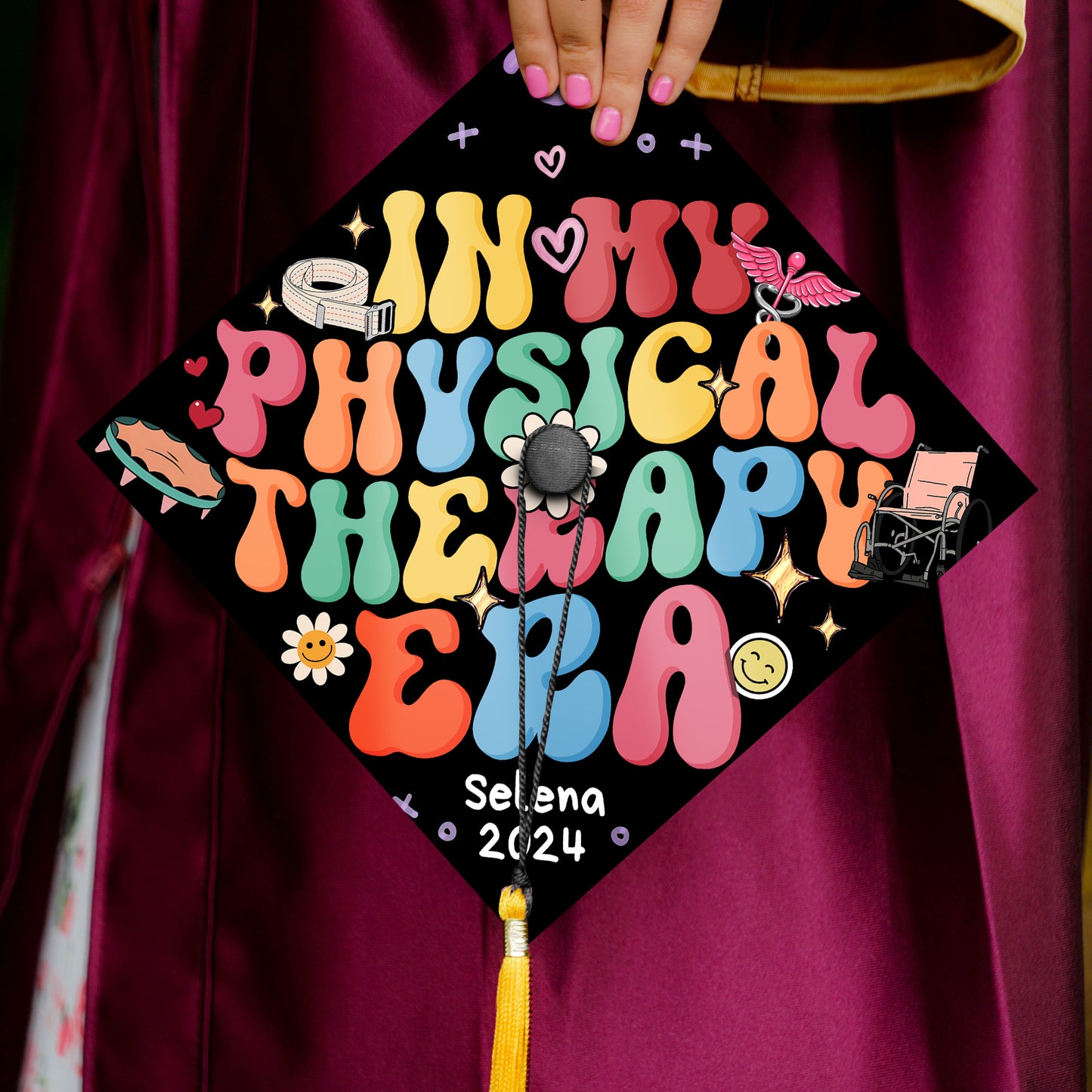 In My Physical Therapy Era Grad Cap, Personalized PT Graduation Cap Topper - SP10933PGCHTT