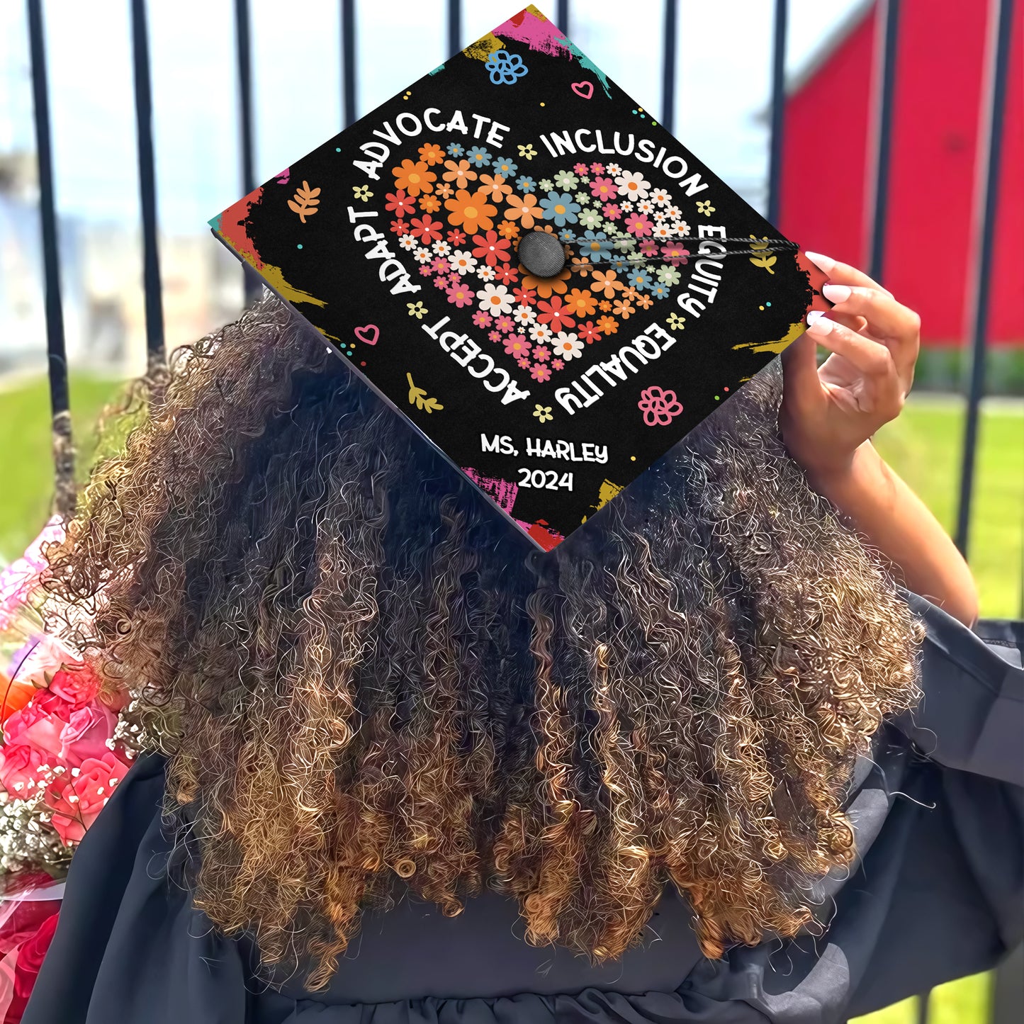 Autism Awareness Graduation Cap Topper, Personalized Grad Cap Topper, Sped Teacher Gift