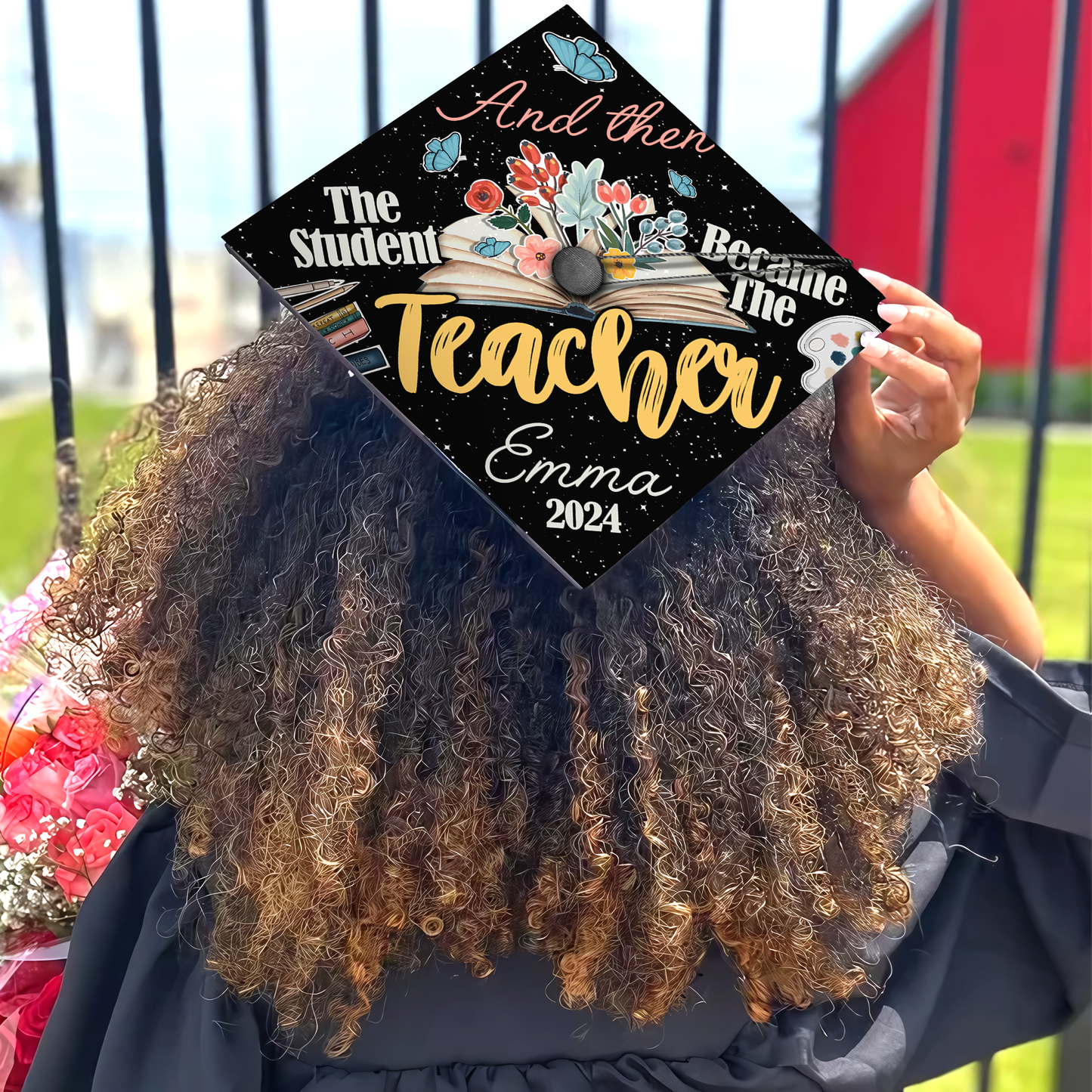 Custom Teacher Grad Cap Topper, Teacher Graduation Gifts
