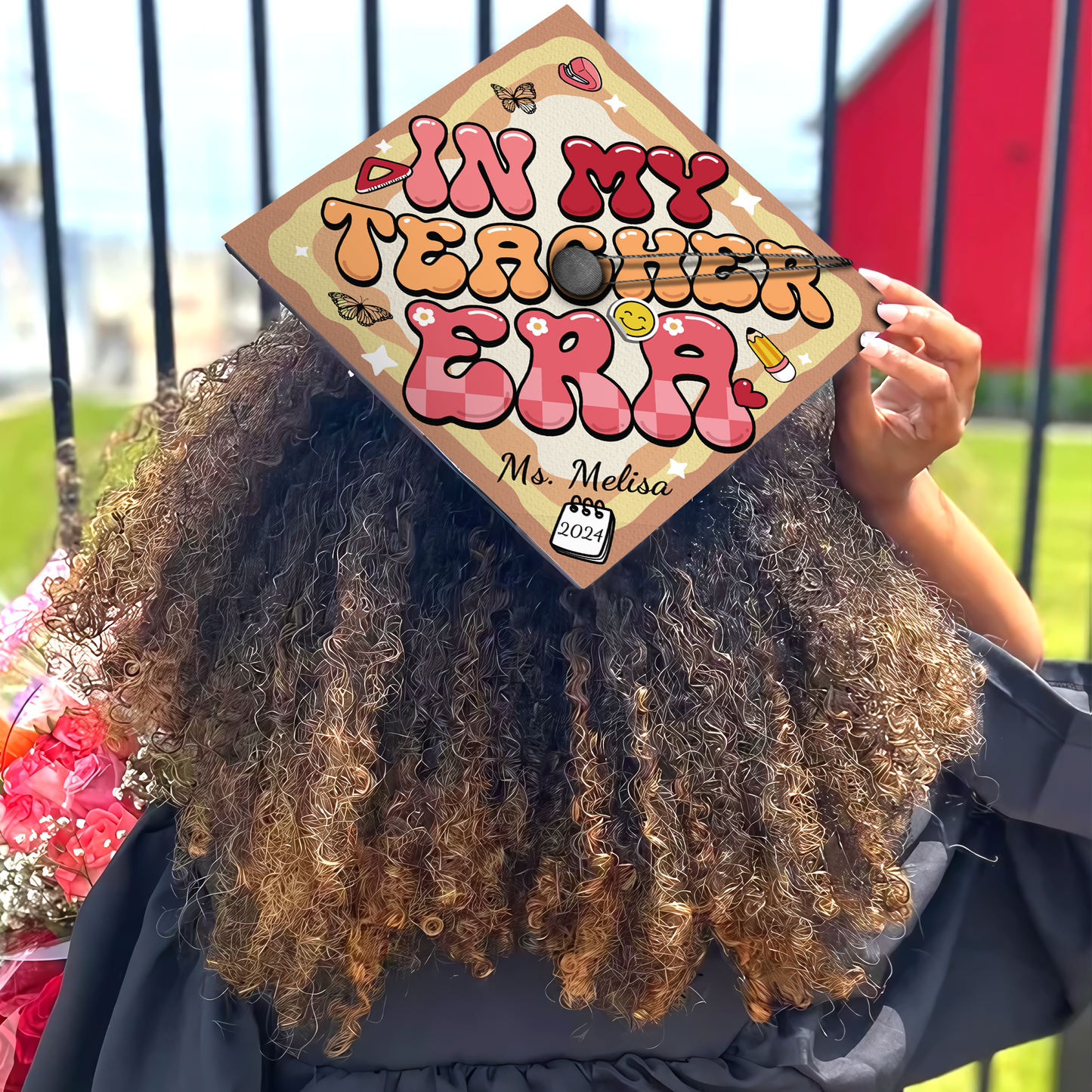 In My Teacher Era Graduation Cap Topper, Custom Teaching Student Gift, Graduation 2024.