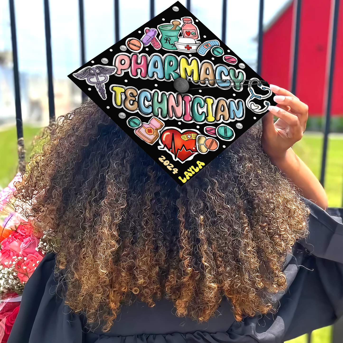 Pharmacy Technician Grad Cap Topper, Custom Pharmacist Graduation Cap Decoration, Pharmacist Graduation Gifts, Class Of 2024