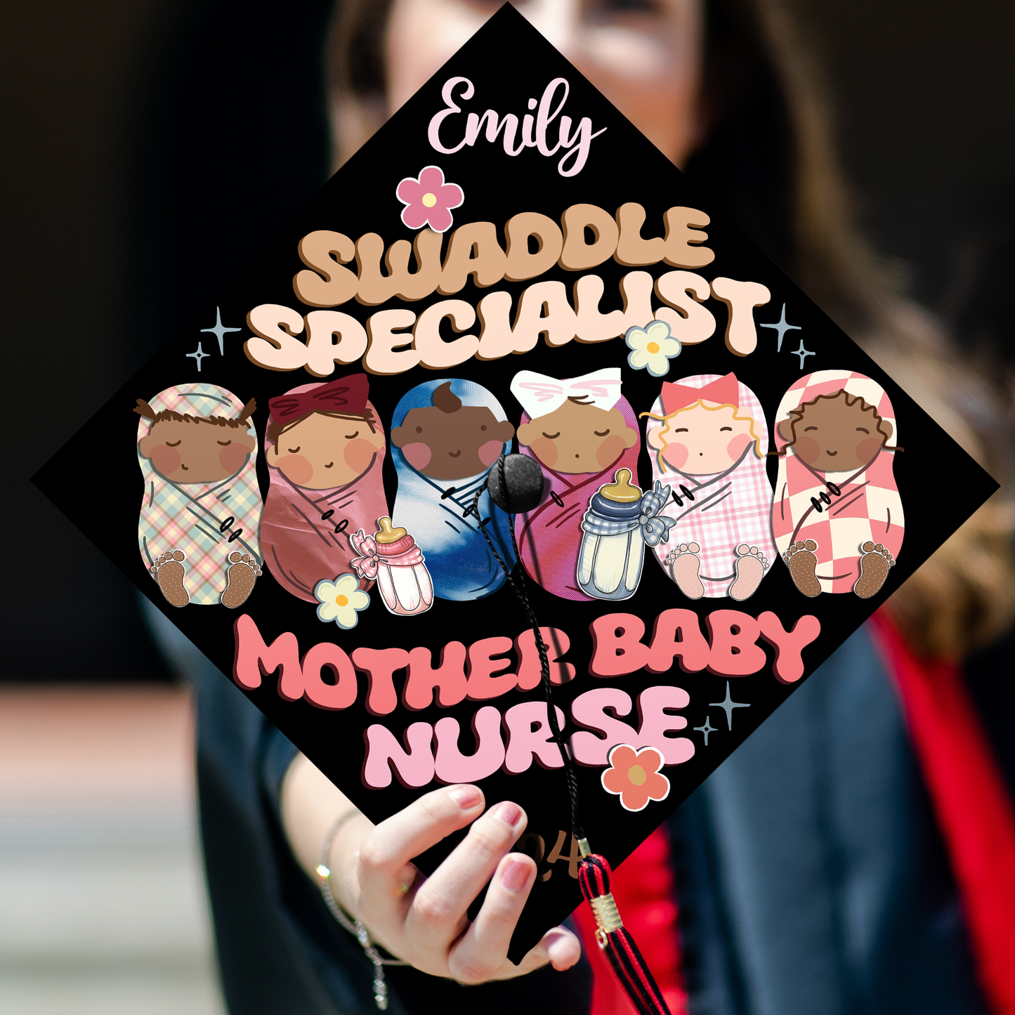 Swaddle Specialist Graduation Cap Topper, NICU Nurse Gifts, Class of 2024