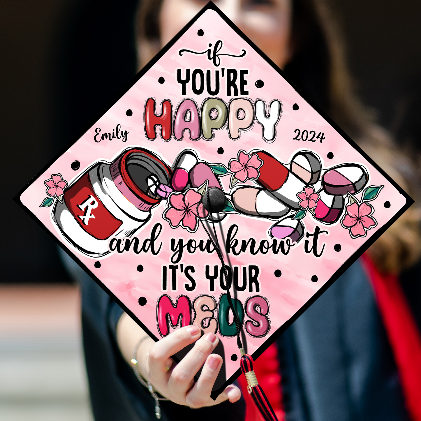 Custom RN Nursing Grad Cap, Medical Gifts, Class Of 2024