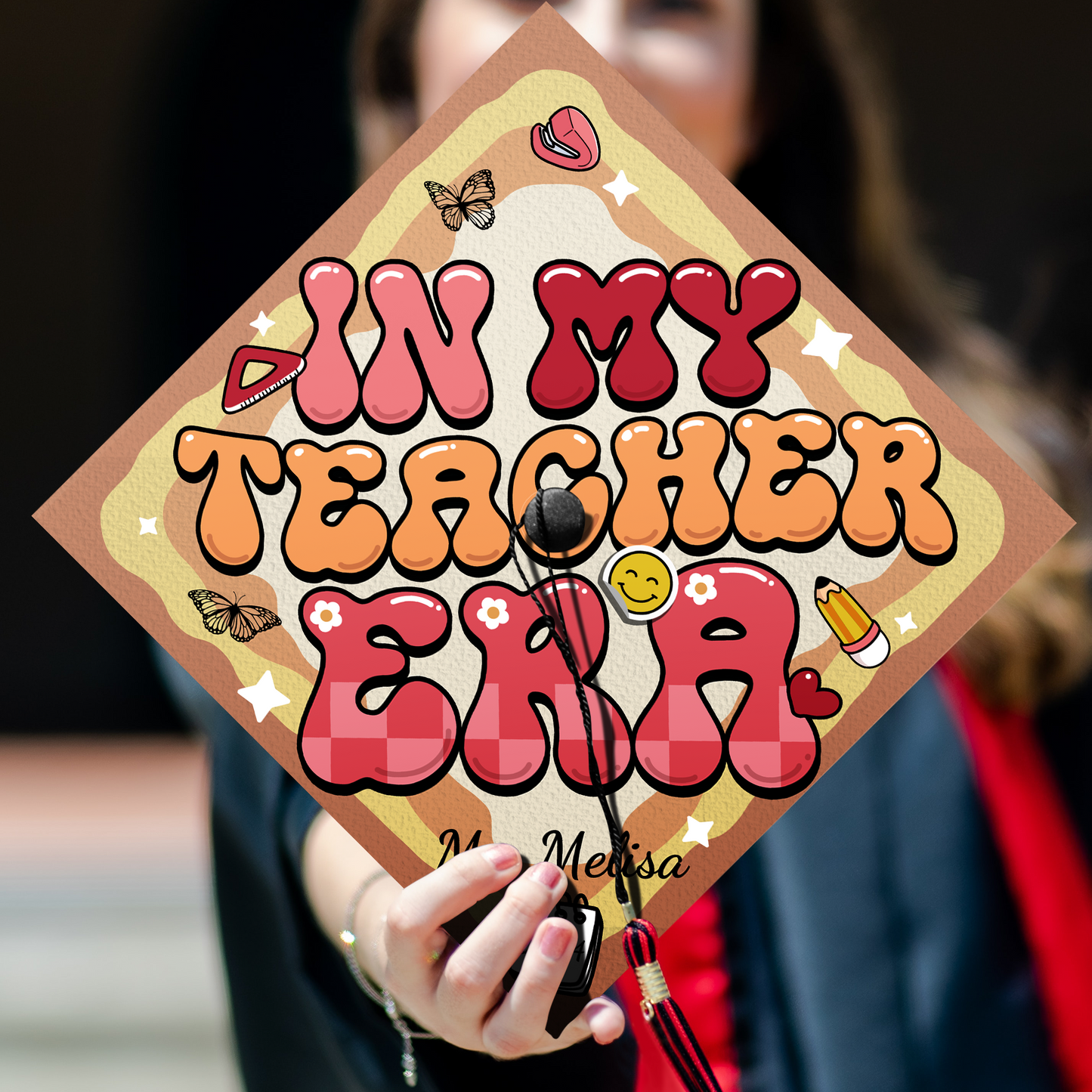 In My Teacher Era Graduation Cap Topper, Custom Teaching Student Gift, Graduation 2024.