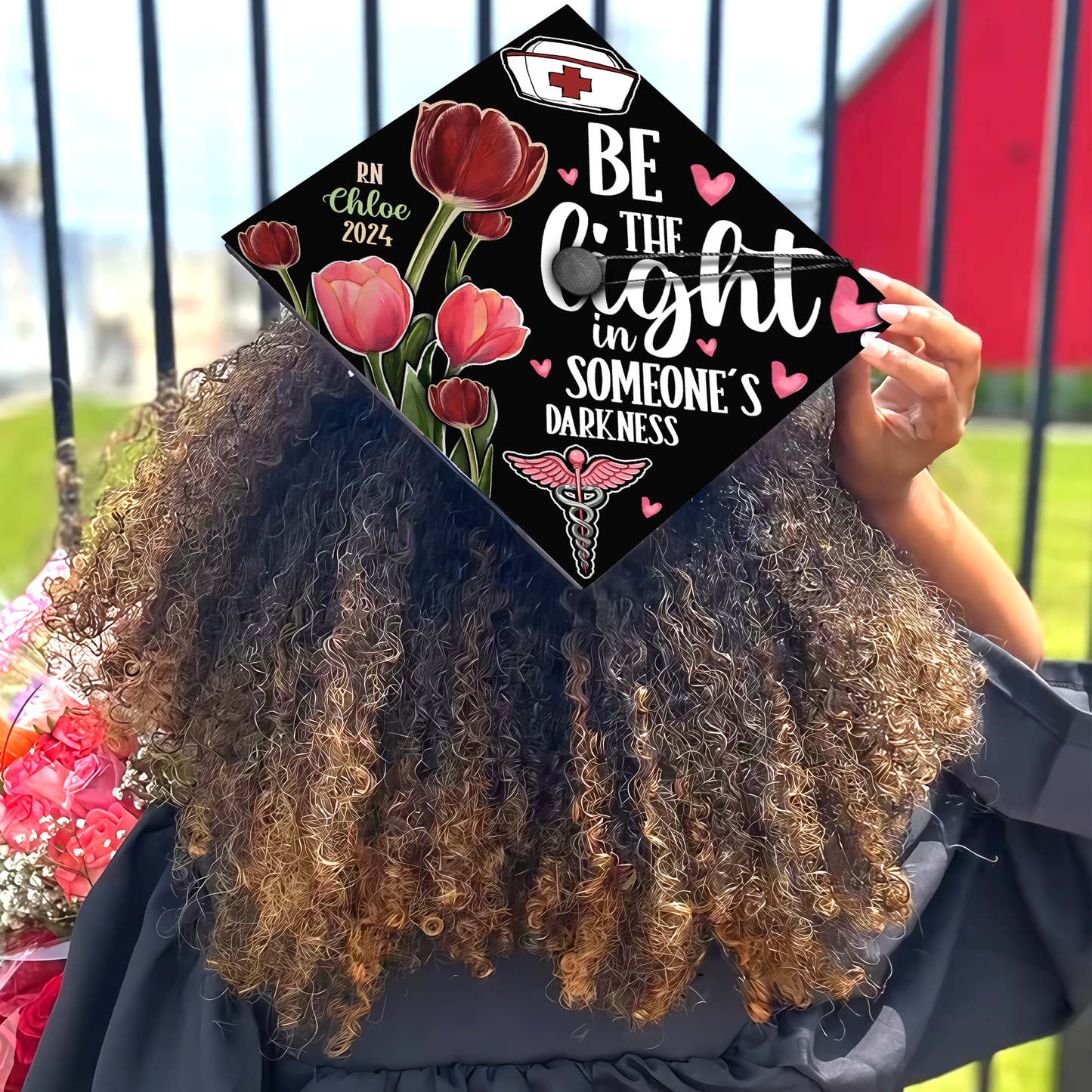 Be The Light of Someone's Darkness Graduation Cap Topper, Future Nurse Gifts, Graduation 2024