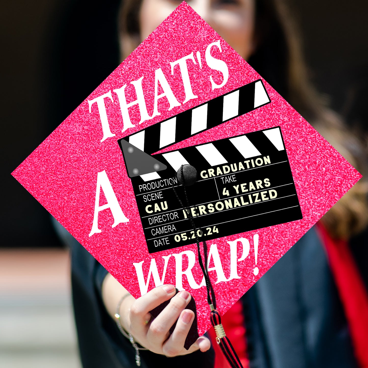 Personalized Film Student Graduation Cap Topper, Gift For Student, Class of 2024