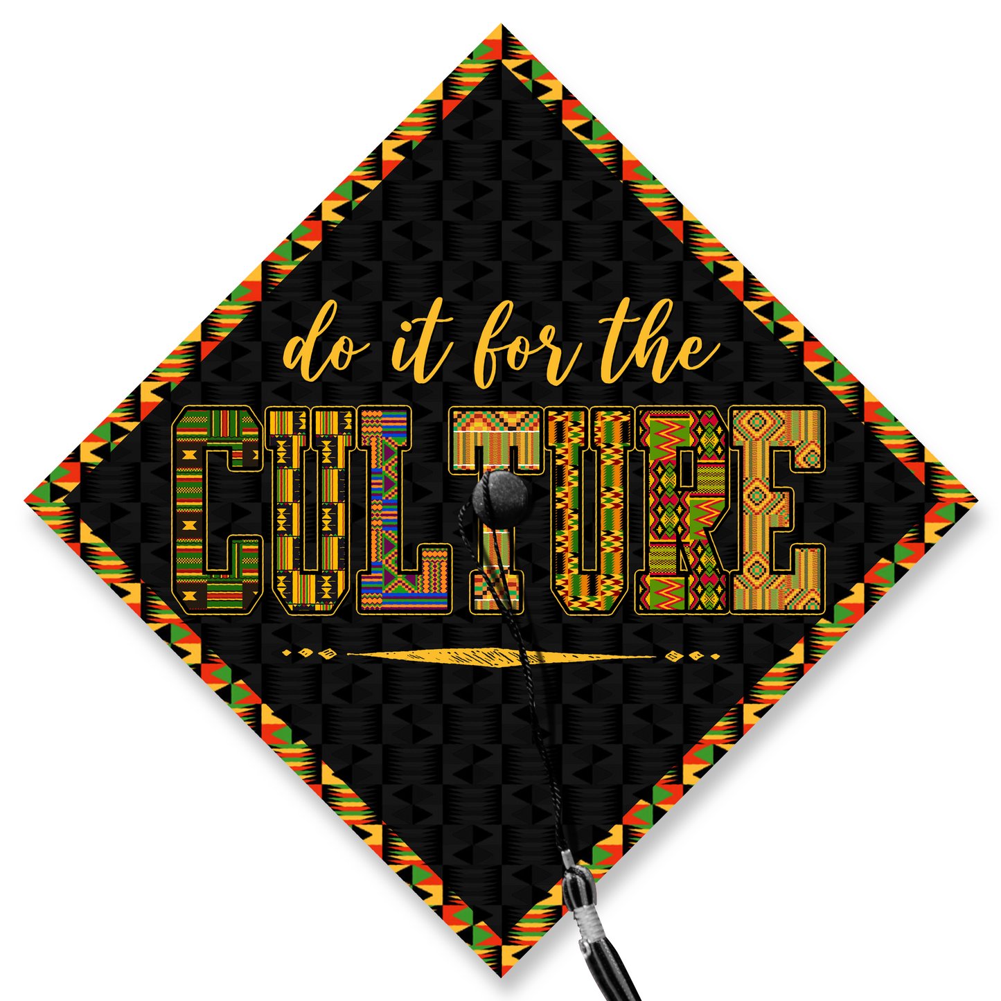 Do It For The Culture Graduation Cap Topper, Afria Pride Graduation Decoration, Class of 2024
