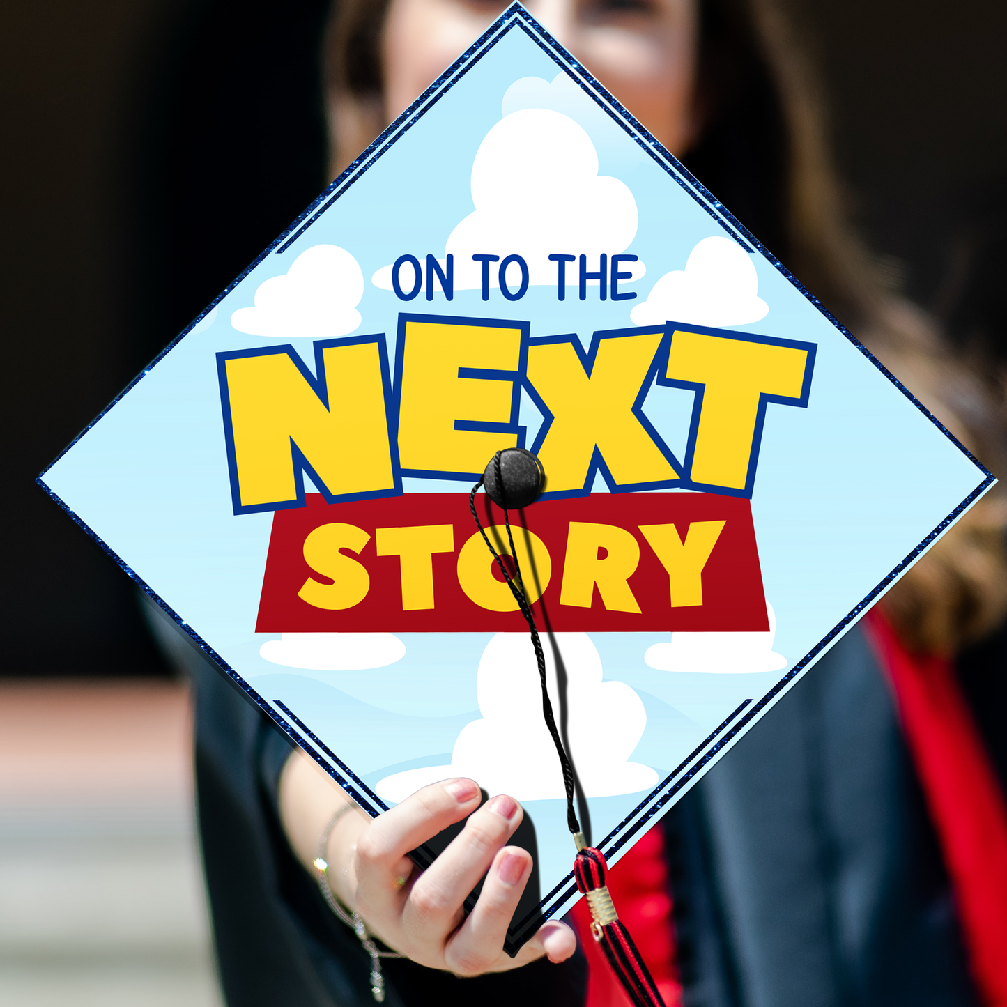 Printed Toy Story Graduation Cap Topper, Disney Pixar Inspired Grad Cap Topper, Class of 2024
