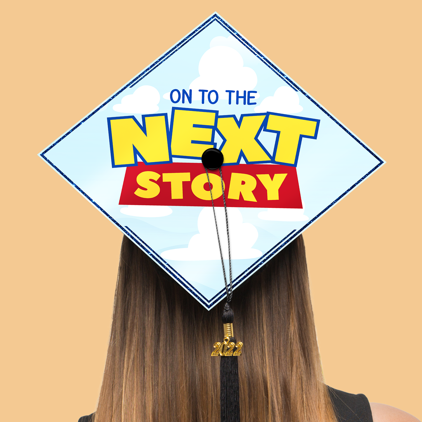 Printed Toy Story Graduation Cap Topper, Disney Pixar Inspired Grad Cap Topper, Class of 2024