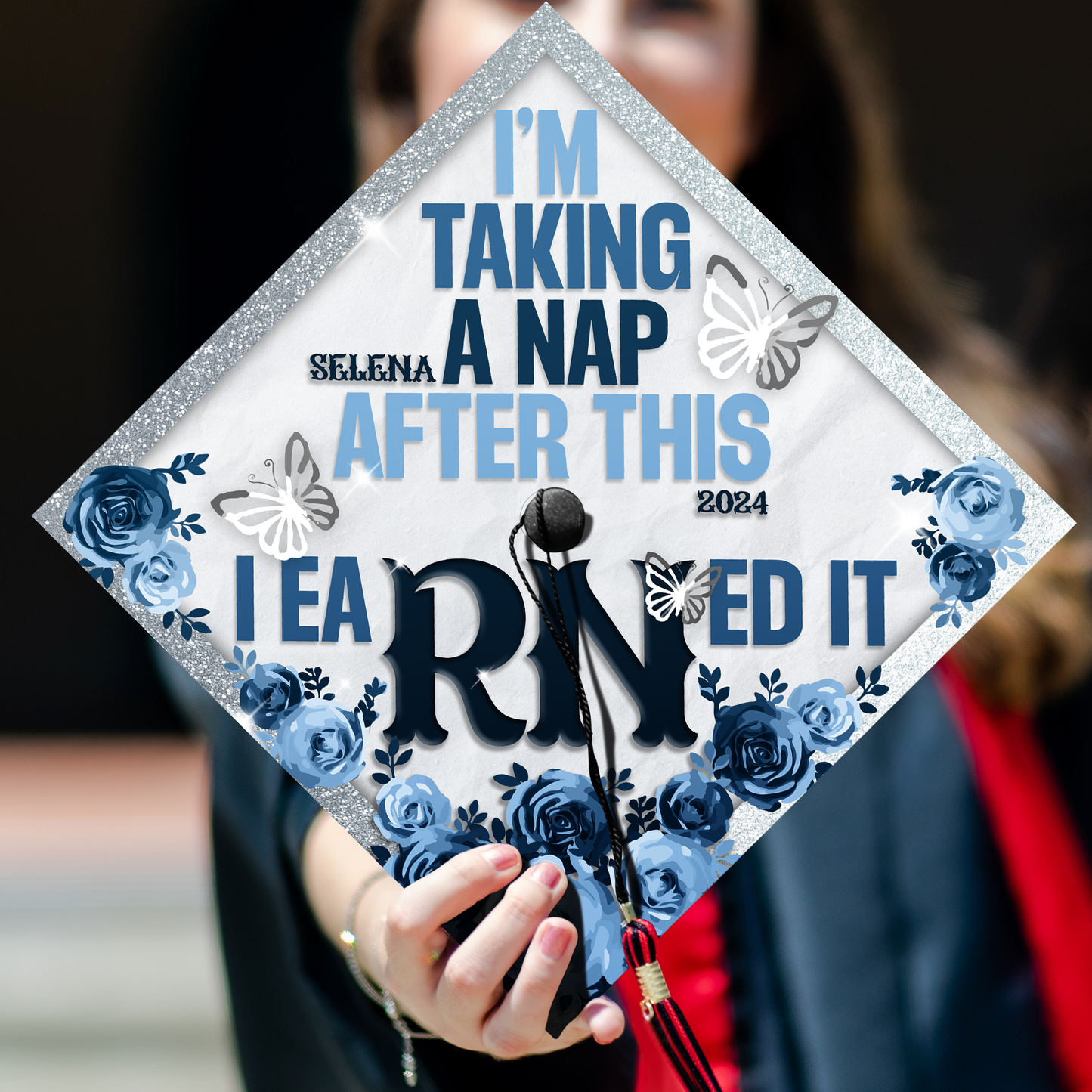 Personalized Nursing Graduation Cap Topper, Gifts for New Nurse