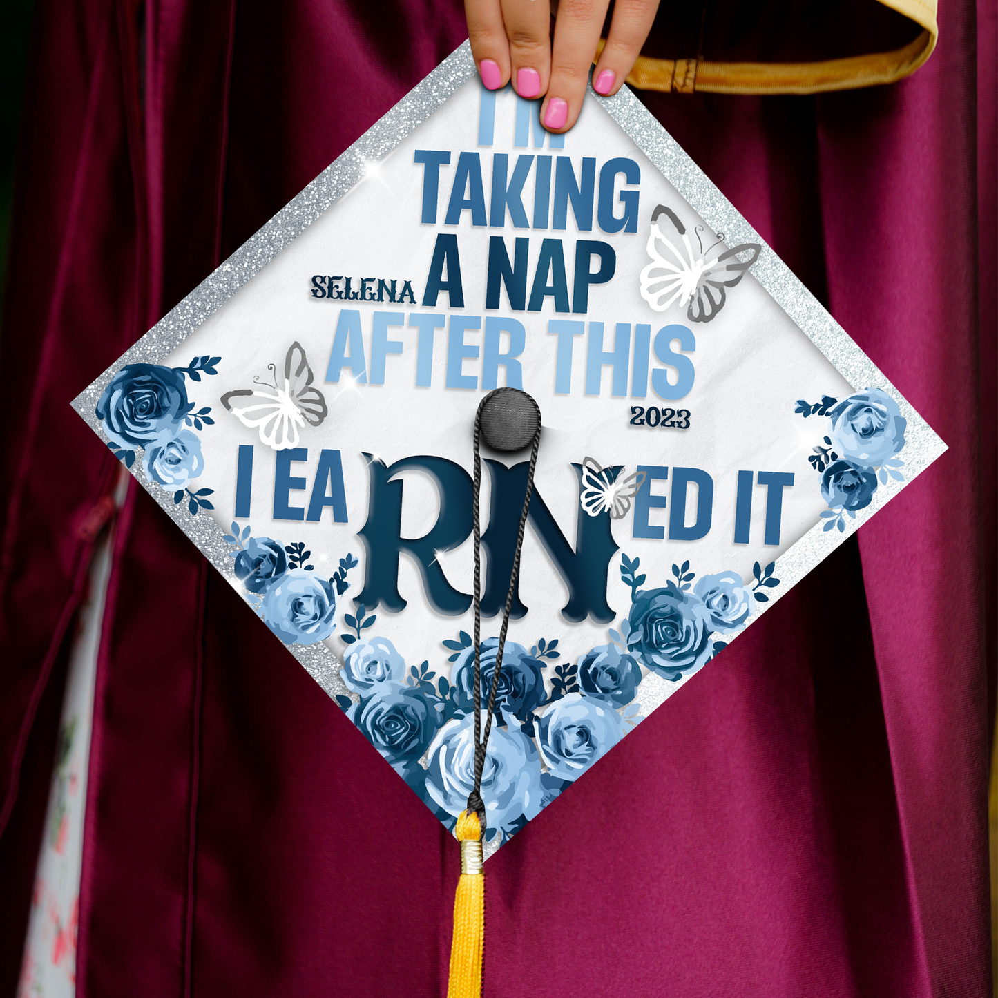 Personalized Nursing Graduation Cap Topper, Gifts for New Nurse
