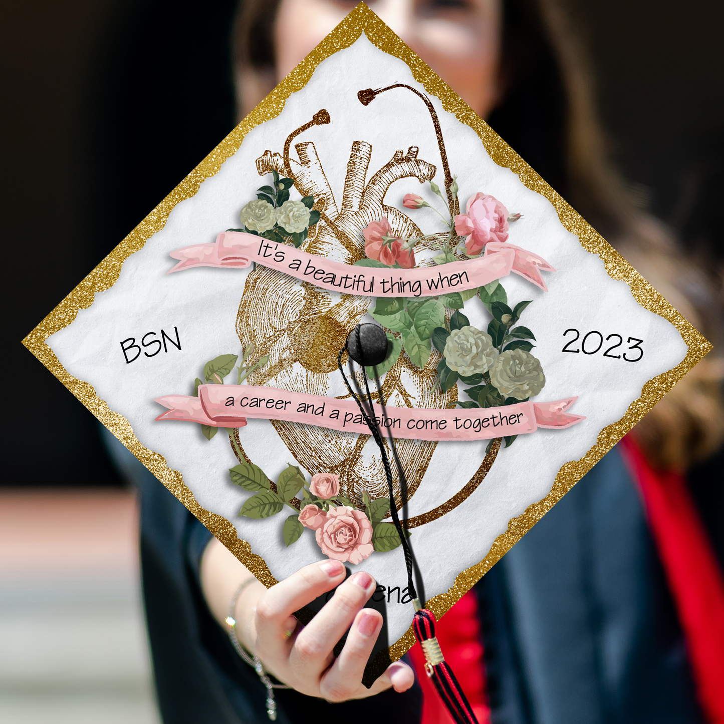 Personalized Nursing Graduation Cap Topper, Gifts for New Nurse