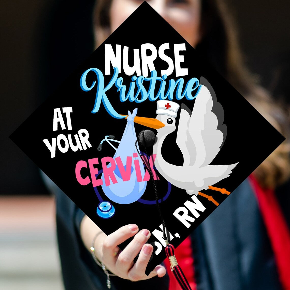 At Your Cervix Graduation Cap Decoration, Gifts for Nurse, Class of 2024
