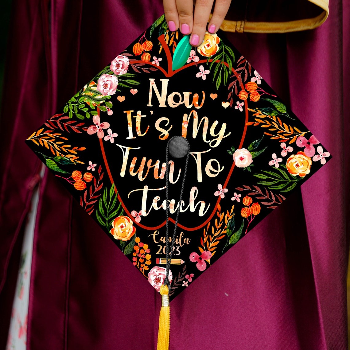 Now It's My Turn To Teach Graduation Cap Decoration, Gifts for Teacher, Class of 2024