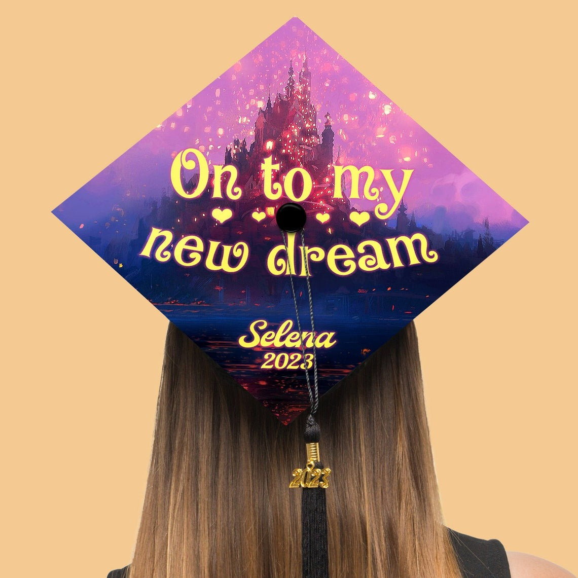 On To My New Dream Grad Cap Decoration, Gifts for Graduation, Class of 2024