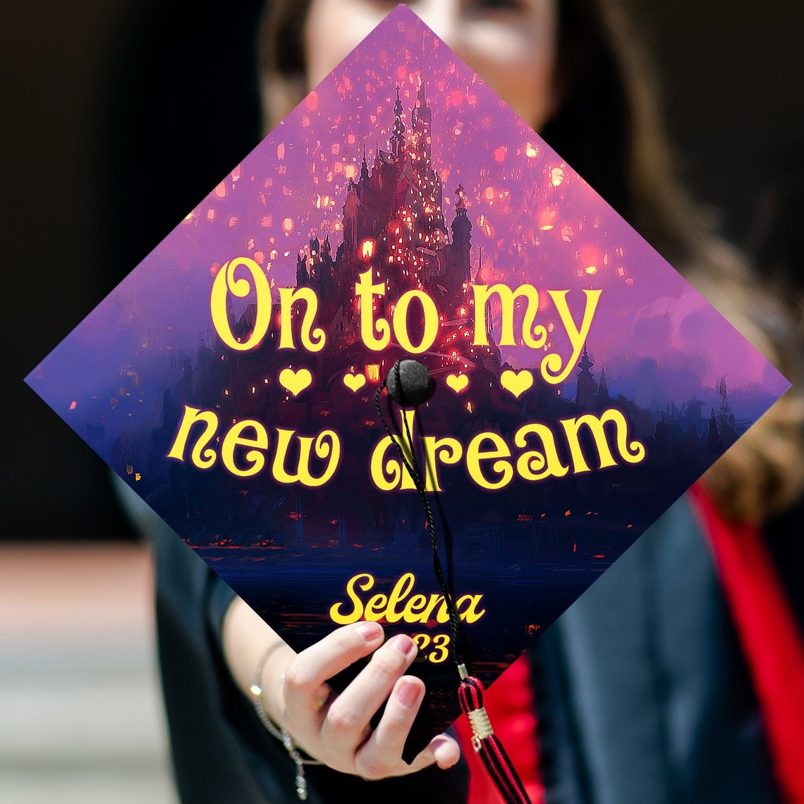 On To My New Dream Grad Cap Decoration, Gifts for Graduation, Class of 2024