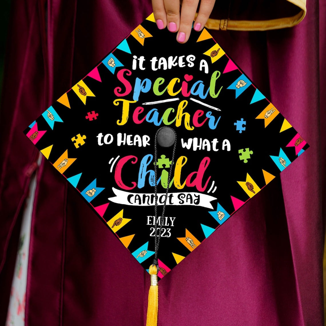 It Takes A Special Teacher Graduation Cap Decoration, Gifts for Teacher, Class of 2024