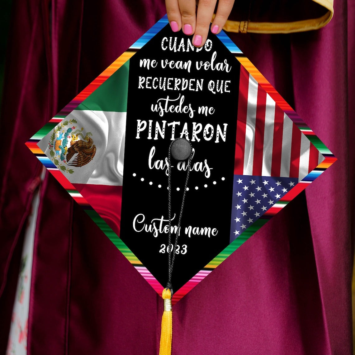 Cuando Me Vean Volar Graduation Cap Decoration, Gifts for Latina, Class of 2024
