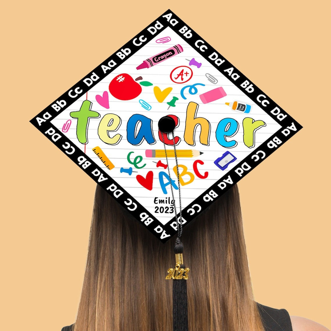 Kindergarten Teacher Graduation Cap Decoration, Gifts for Teacher, Class of 2024