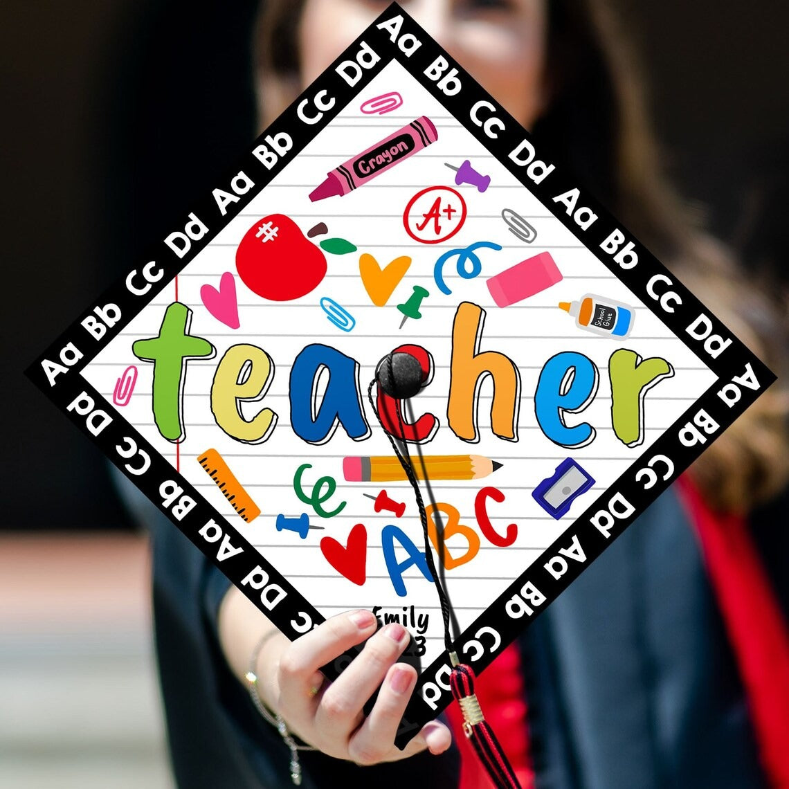 Kindergarten Teacher Graduation Cap Decoration, Gifts for Teacher, Class of 2024