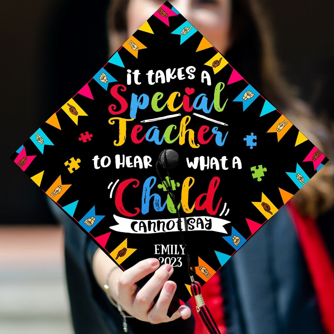 It Takes A Special Teacher Graduation Cap Decoration, Gifts for Teacher, Class of 2024