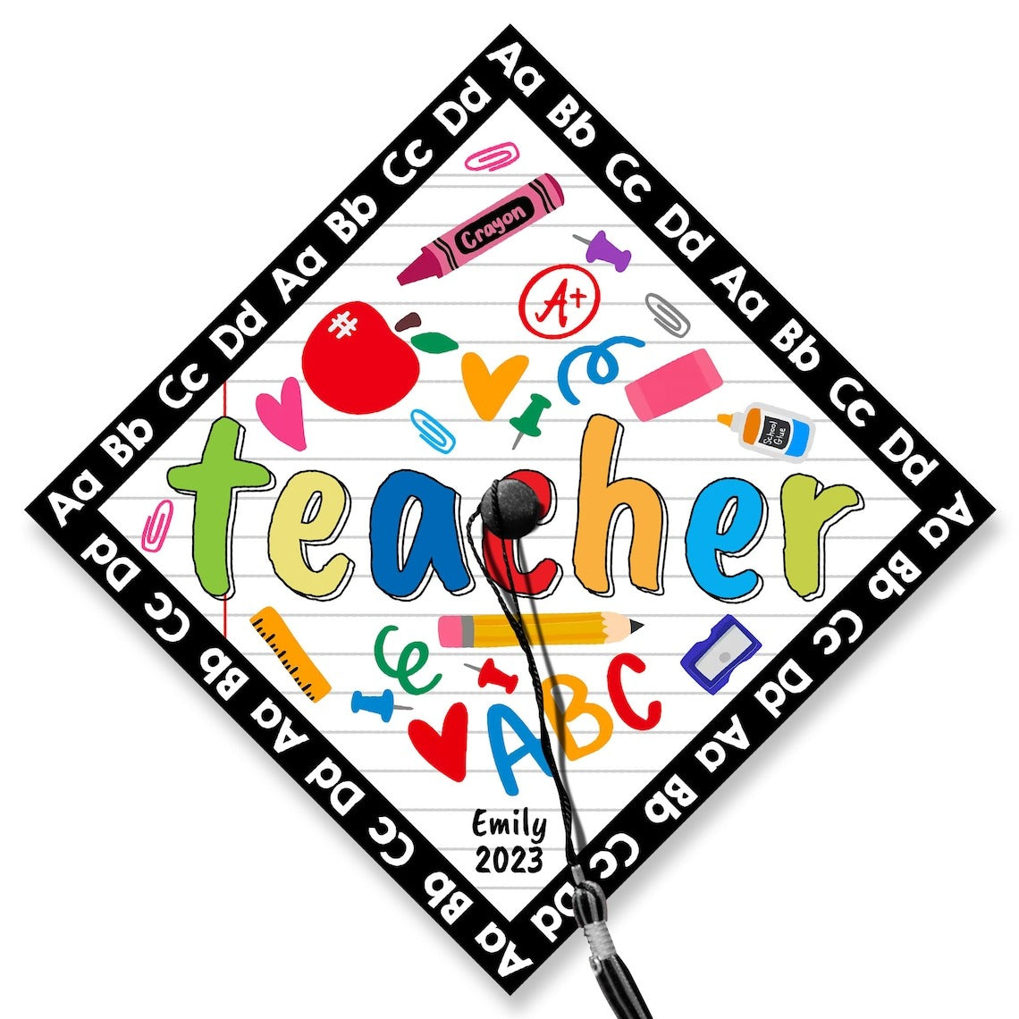 Kindergarten Teacher Graduation Cap Decoration, Gifts for Teacher, Class of 2024