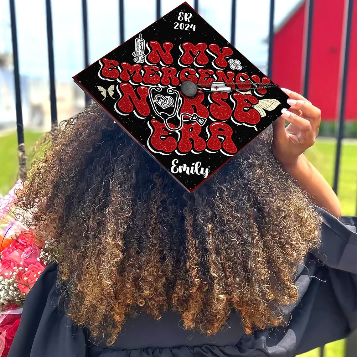 In My Emergency Nurse Era Grad Cap Topper, Gifts for ER Nurse, Class of 2024