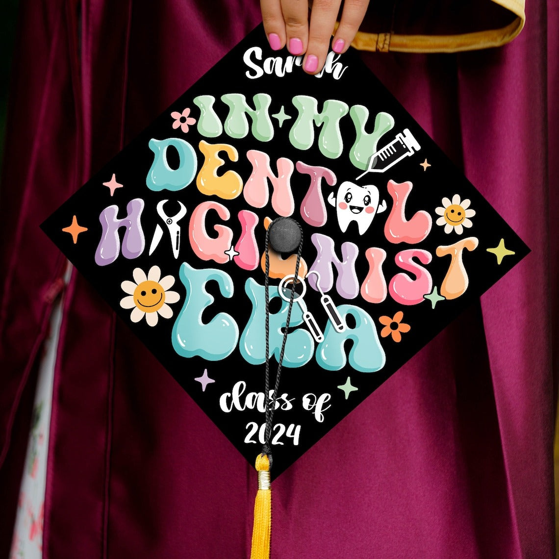 In My Dental Hygienist Era Graduation Cap Topper, Gifts for Dental Hygienist, Class of 2024
