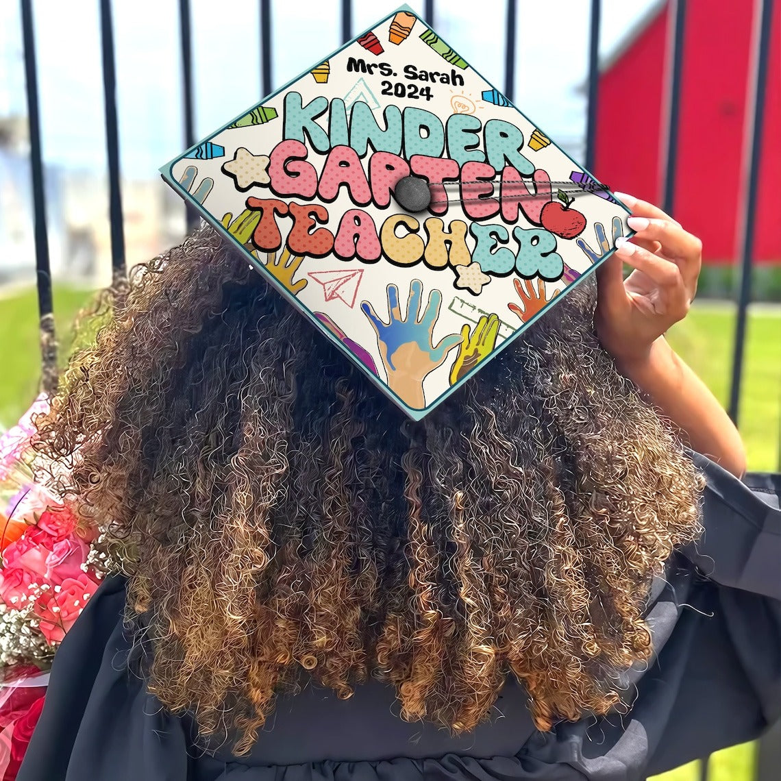 Kindergarten Teacher Graduation Cap Topper, Gifts for Teacher, Class of 2024