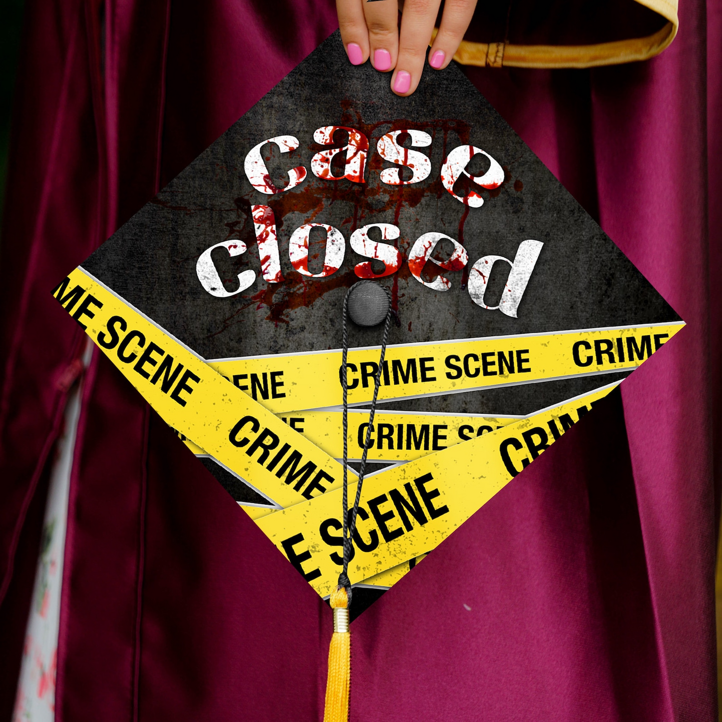 Case Closed Graduation Cap Topper, Funny Criminal Justice Grad Cap Topper, Class of 2024
