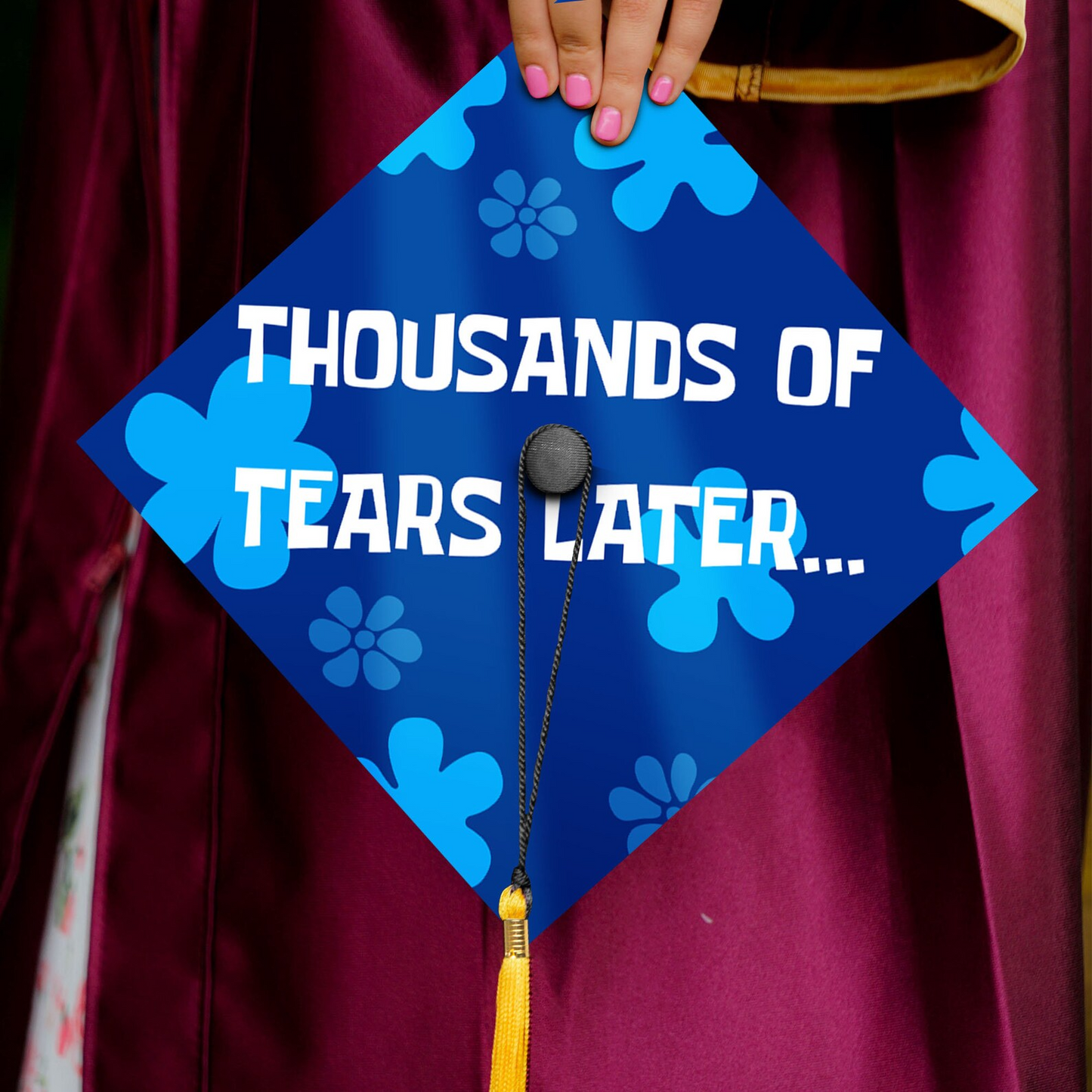 Thousand Of Tears Later Graduation Cap Topper, Graduation Decoration, Class of 2024