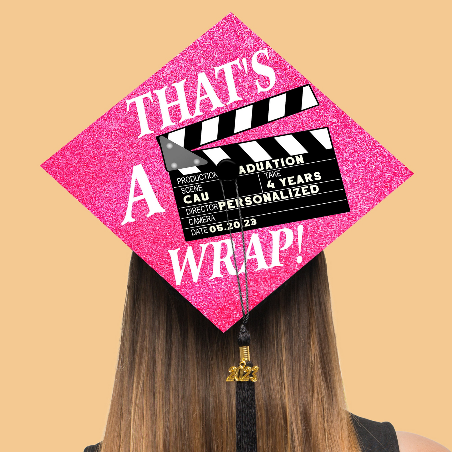 Personalized Film Student Graduation Cap Topper, Gift For Student, Class of 2024