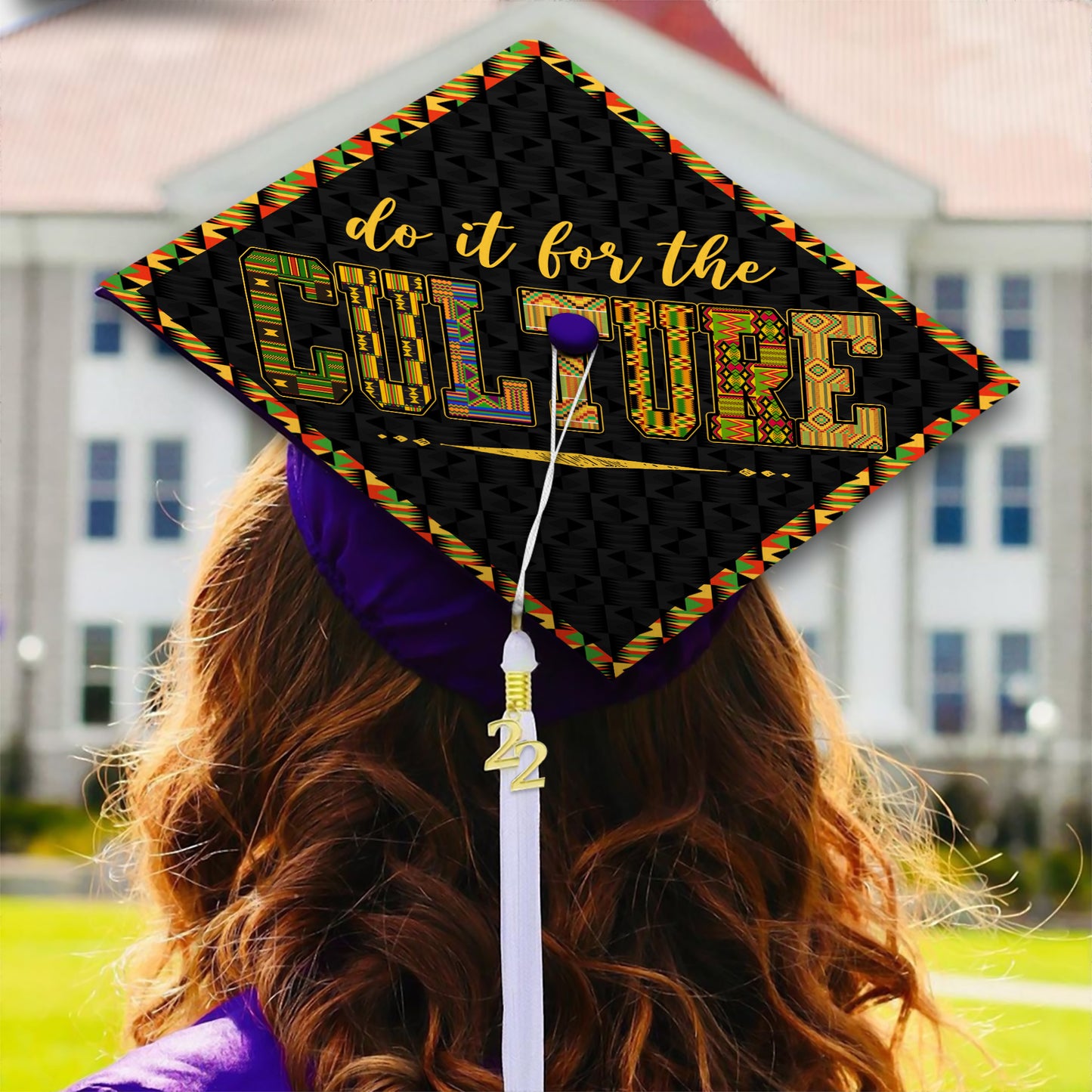 Do It For The Culture Graduation Cap Topper, Afria Pride Graduation Decoration, Class of 2024
