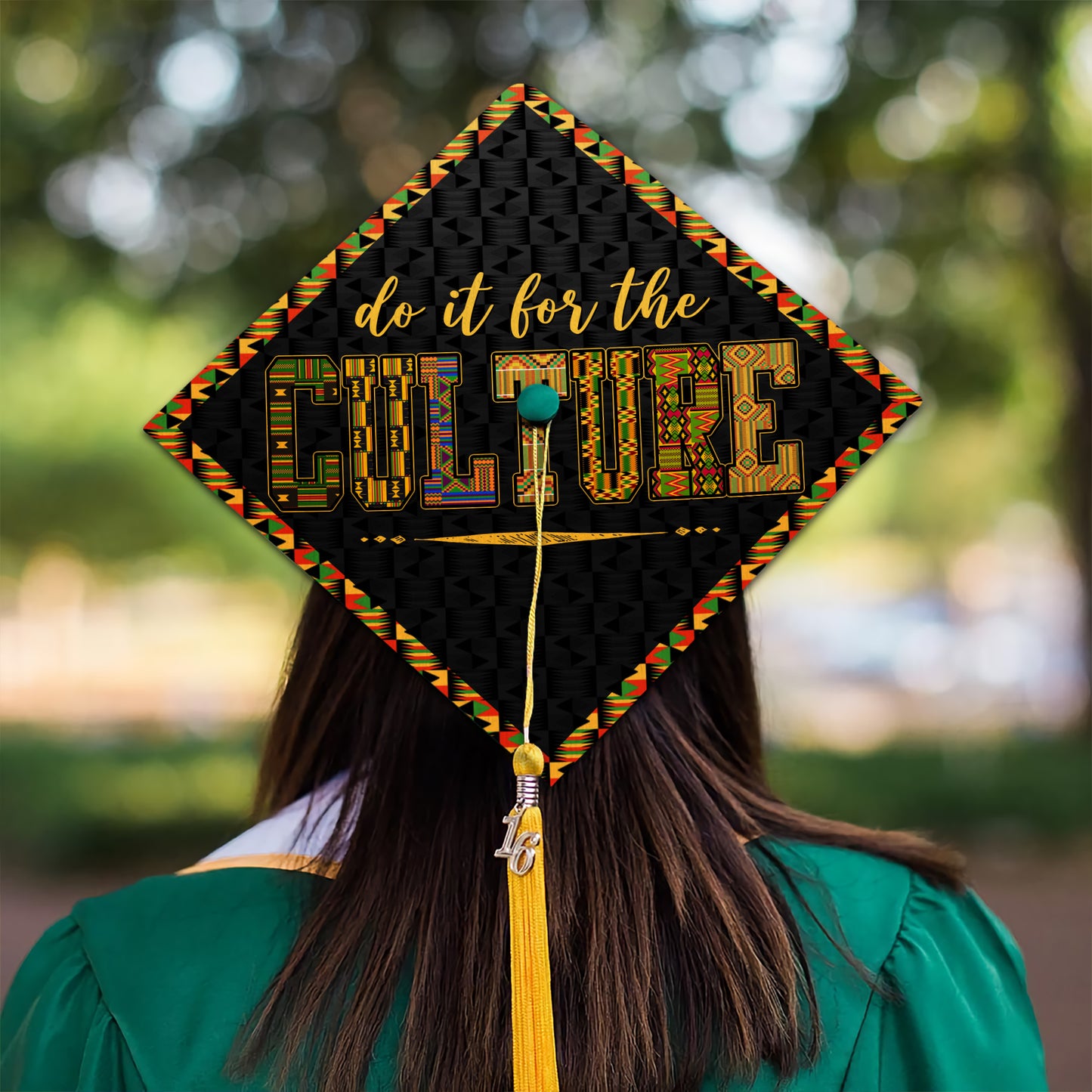 Do It For The Culture Graduation Cap Topper, Afria Pride Graduation Decoration, Class of 2024
