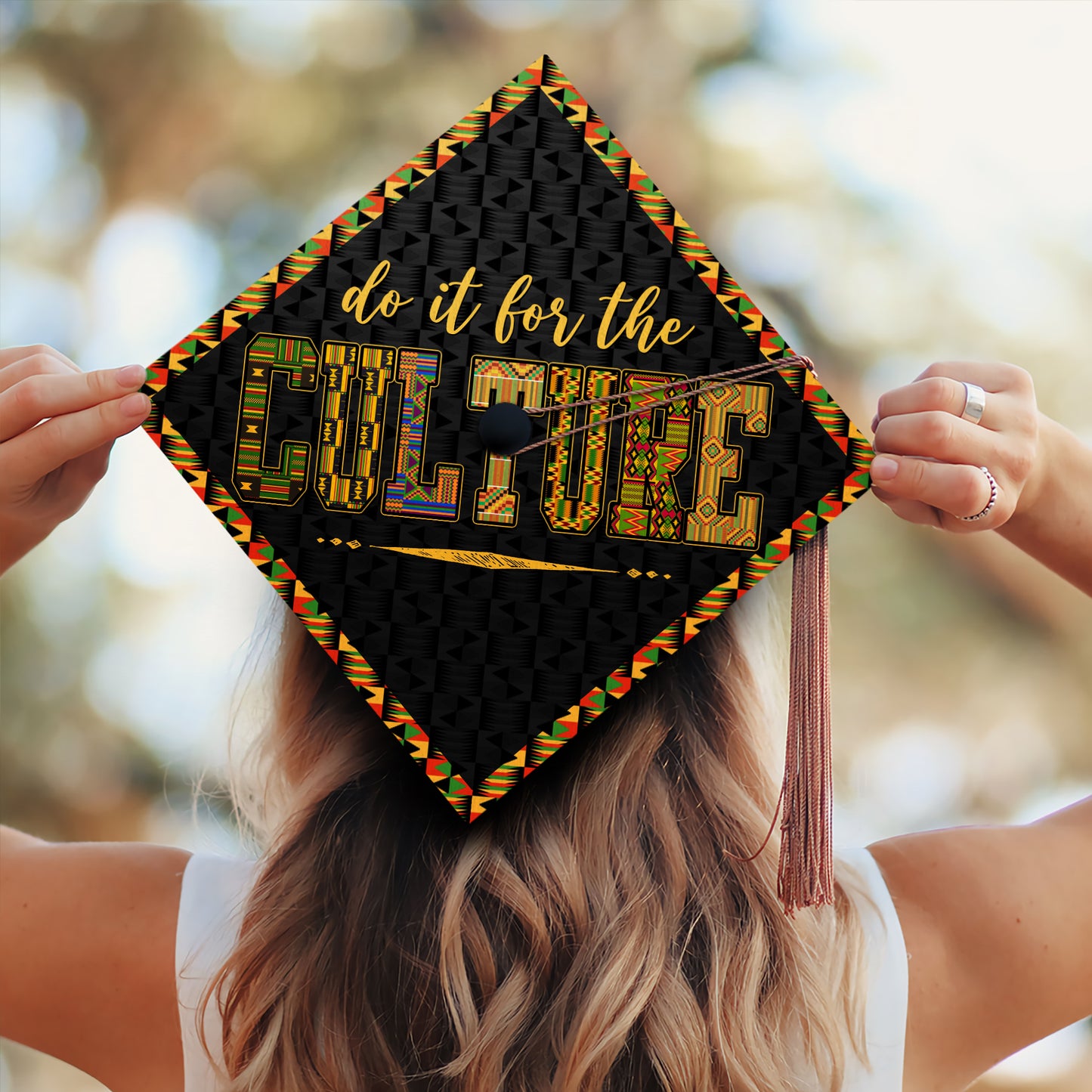 Do It For The Culture Graduation Cap Topper, Afria Pride Graduation Decoration, Class of 2024
