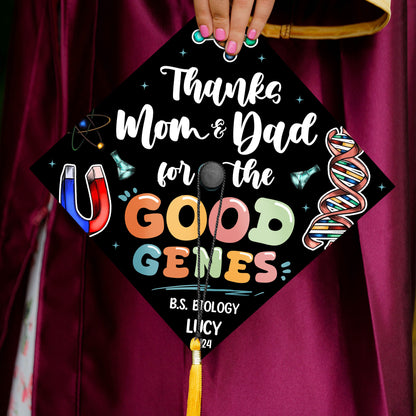 Personalized Biology Graduation Cap Topper, Custom Biology Major Grad Cap