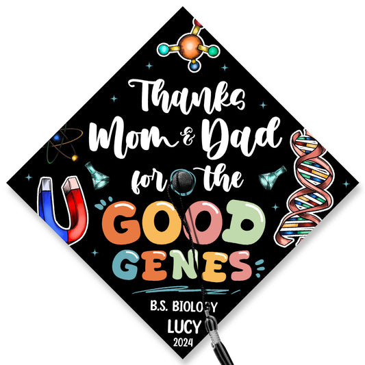 Personalized Biology Graduation Cap Topper, Custom Biology Major Grad Cap